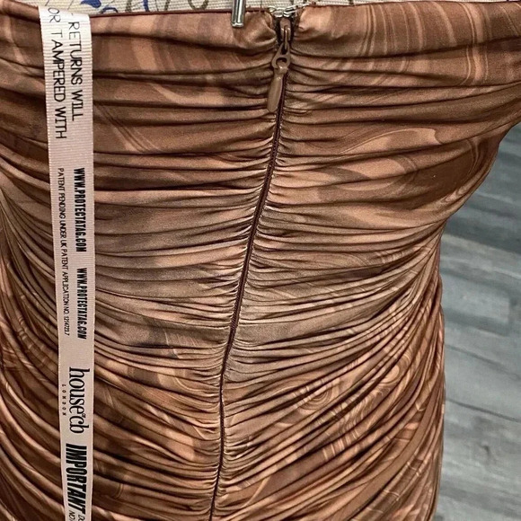NWOT House‎ of CB London Sexy Letitia Cocoa Swirl Mini Dress Size Medium - Picture 5 of 12